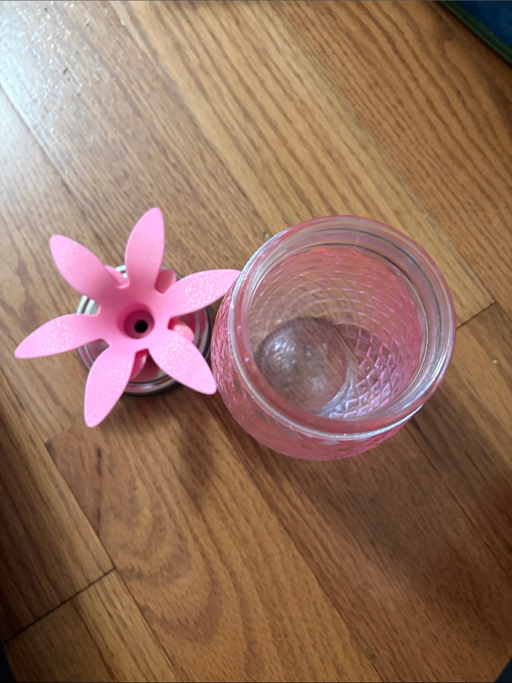 Pink Pineapple Glass Jar with Silicone Top - Picture 3 of 5